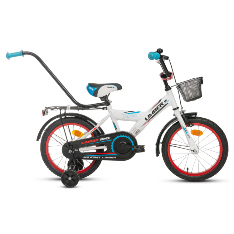 Detský bicykel 16" Monteria Limber Boy bielo-modrý 
